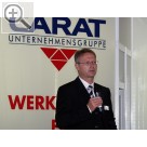 7. CARAT Leistungsmesse 2005 Thomas Vollmar, Geschftsfhrer der CARAT, erffnet die 7. CARAT Leistungsmesse und gab Einblicke in die Zukunftsstrategie der Gruppe.  