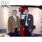 WerkstattWest 2005 Rolf Lapp (li.) Marketingleiter und Bernd Hesselmann Vertriebsmann bei HUNTER Deutschland.  