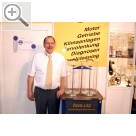 AMITEC 2008 Ulrich Heinzer, Geschftsfhrer der BG Products Deutschland und sein neues lwechselsystem WS-L52 fr den Automatikgetriebe-Service .  