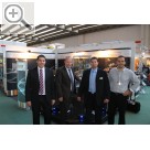 Automechanika 2010 SILCO, Hersteller von Klimaservicegerten aus Slovenien mit Handelspartner MB technics. Sao Kronovek, Thomas Fischer, Matthias Blmel und Sebastijan Cizey (v.r.n.l.).  