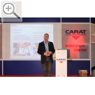 CARAT Leistungsmesse 2013 Thomas Vollmar prsentiert ELEKAT 2.0 und das MEN@WORK Ausrstungsprogramm der CARAT. 2480 Partner gehren den CARAT Werkstattsystemen an. Rund 24.000 Besucher werden die CARAT Leistungsmesse 2013 besucht haben .  