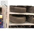 REIFEN Essen 2014 GEWE Lagertec auf der Reifen 2014 - leichtes ein- und auslagern, keine Schadstellen an Alufelgen und ab einer bestimmten Gre auch Platzvorteile durch liegende Lagerung der Reifen.  