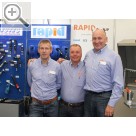 Wessels + Müller Werkstattmesse 2014 FMO Reiner Brau, Michael Mutz und Michael Blocksdof (v.l.n.r.) der RAPID Vertrieb.  