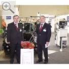 Messeimpressionen von der Automechanika 2004 Ernst Bachhuber und Georg Hopfenmller von der BMW Group.  